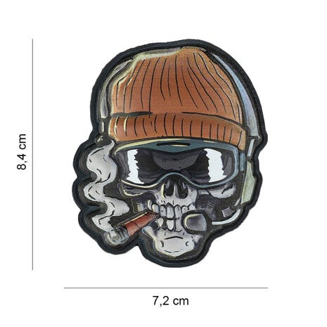 101Inc. Beanie Warrior 3D Rubber Skull Patch