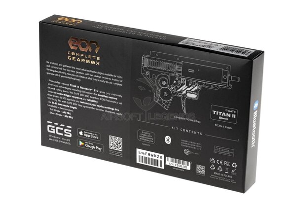 Gate EON Complete V2 Gearbox with Titan II Bluetooth 450FPS/1.9J