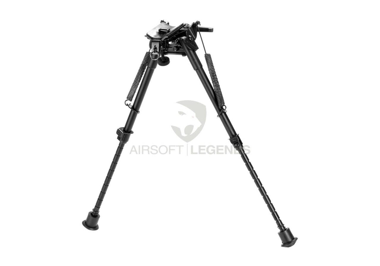 RokStad 9 Inch Swivel Spring Retractable Bipod Black