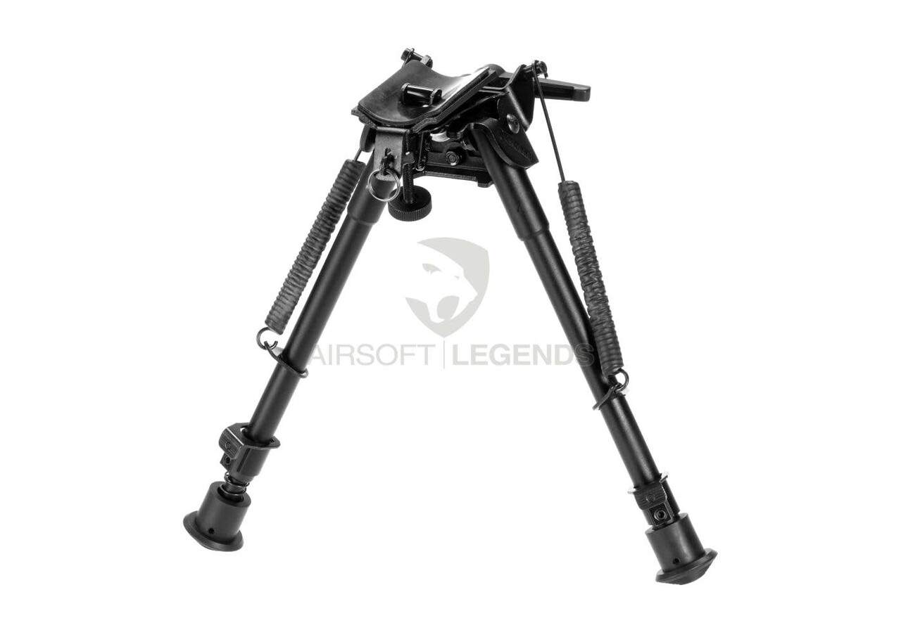 RokStad 9 Inch Swivel Spring Retractable Bipod Black
