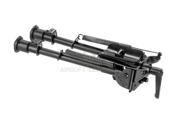 RokStad 9 Inch Swivel Spring Retractable Bipod Black