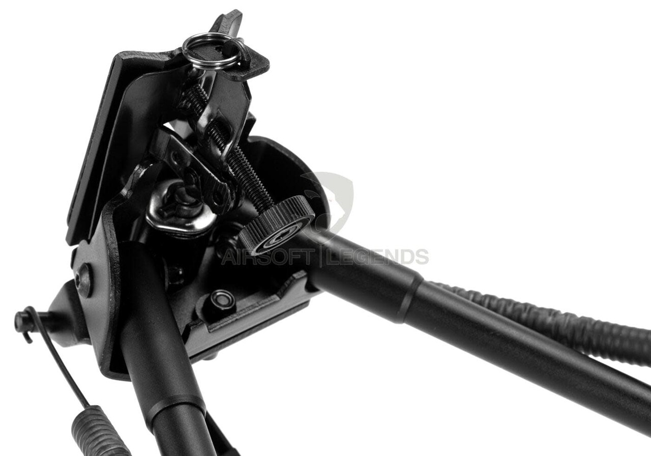 RokStad 9 Inch Swivel Spring Retractable Bipod Black