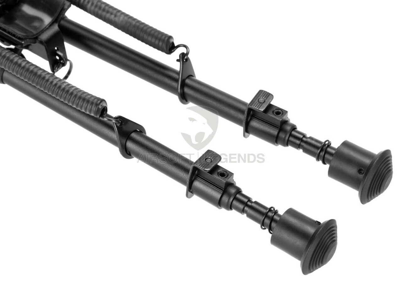 RokStad 9 Inch Swivel Spring Retractable Bipod Black