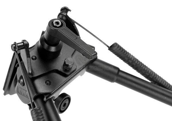 RokStad 9 Inch Swivel Spring Retractable Bipod Black