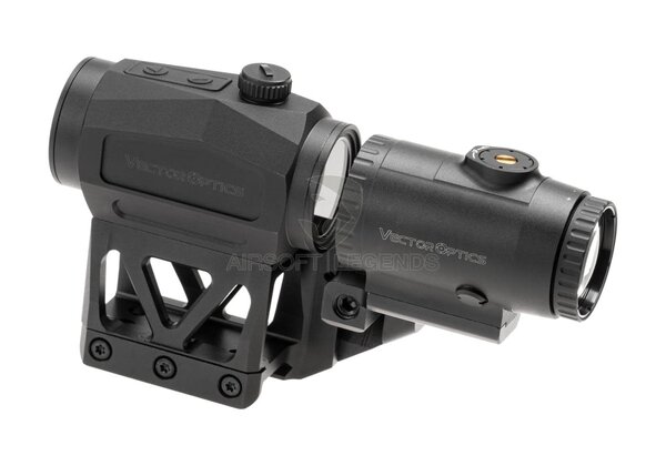 Vector Optics Scrapper 1x29 RDS with Paragon 3x Magnifier and One Piece Mount Black