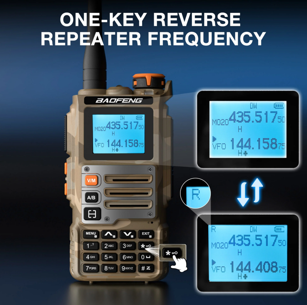 Baofeng K63 Tri-Band Portofoon Desert Camo