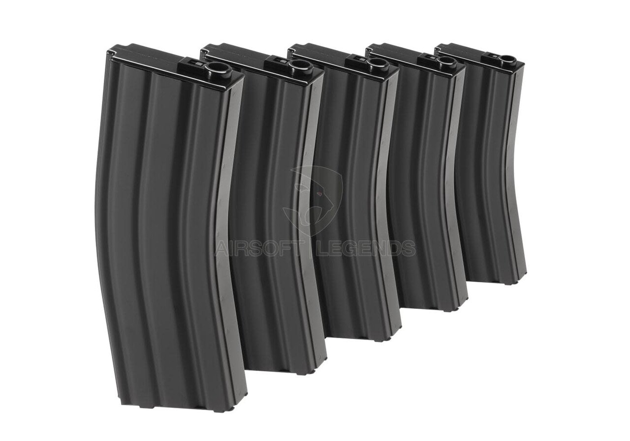 G&G M4 Midcap Magazine 125rds 5pcs Set Black