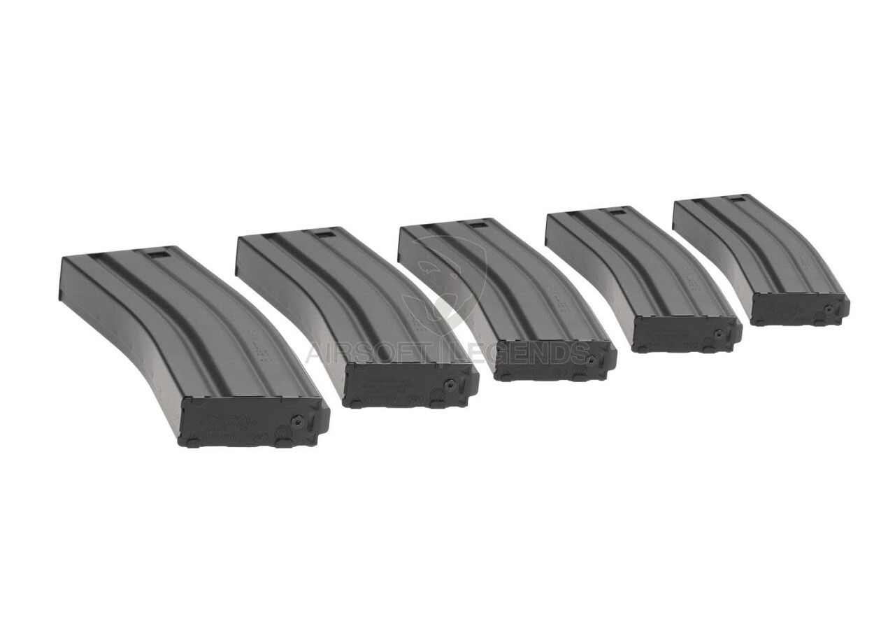 G&G M4 Midcap Magazine 125rds 5pcs Set Black