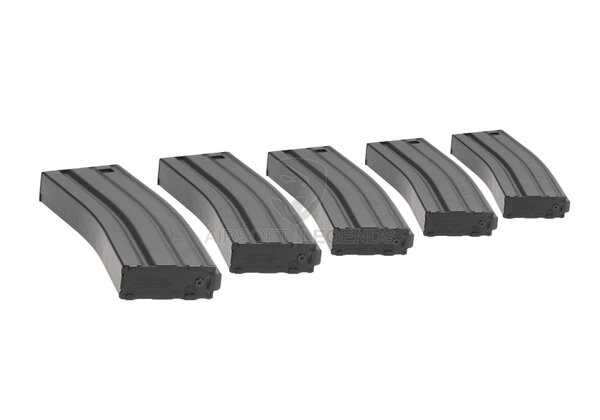 G&G M4 Midcap Magazine 125rds 5pcs Set Black