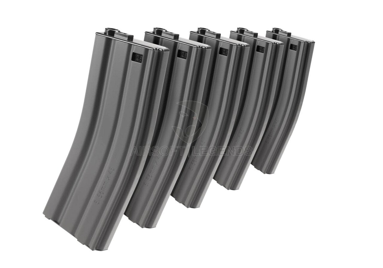 G&G M4 Midcap Magazine 125rds 5pcs Set  Grey