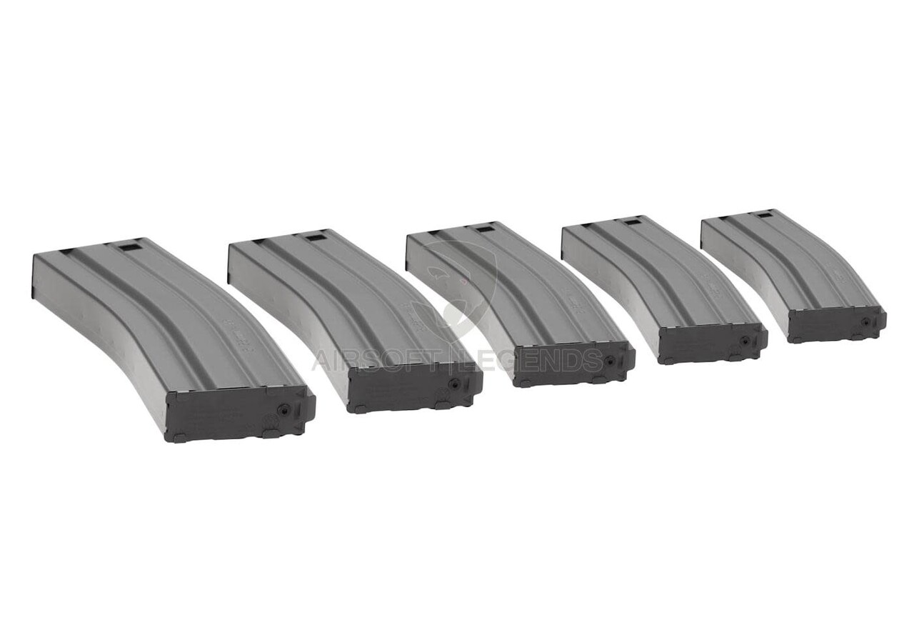 G&G M4 Midcap Magazine 125rds 5pcs Set  Grey