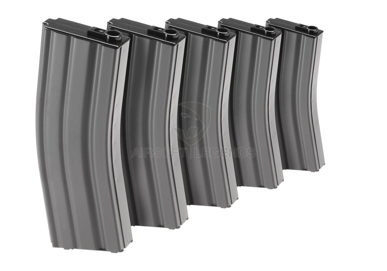 G&G M4 Midcap Magazine 125rds 5pcs Set  Grey