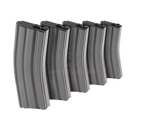 G&G M4 Midcap Magazine 125rds 5pcs Set  Grey
