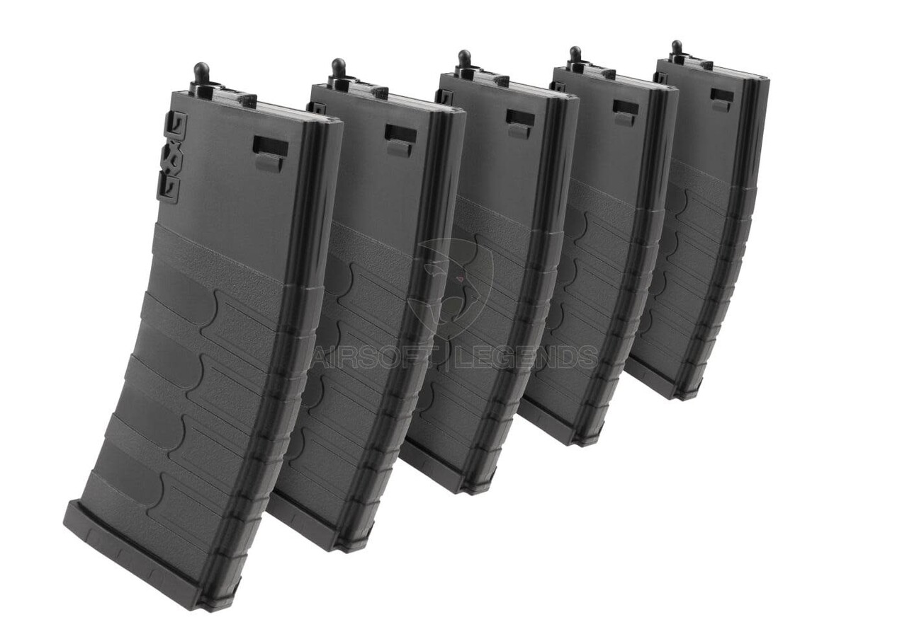G&G M4 Midcap Magazine 120rds 5pcs Set Black