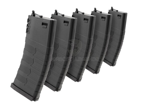 G&G M4 Midcap Magazine 120rds 5pcs Set Black