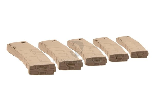 G&G M4 Midcap Magazine 120rds 5pcs Set Tan