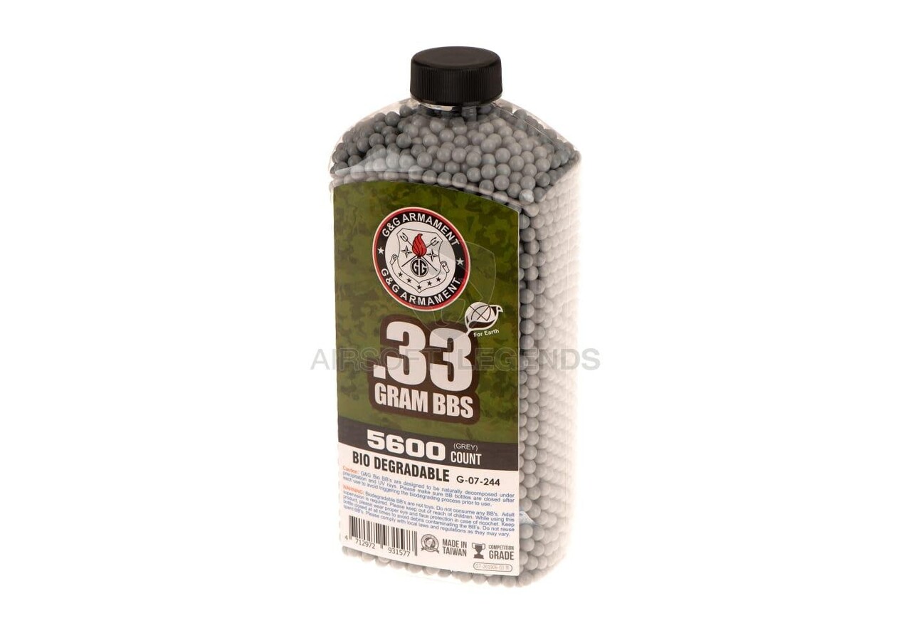 G&G 0.33g Bio Precision BBs 5600rds Grey