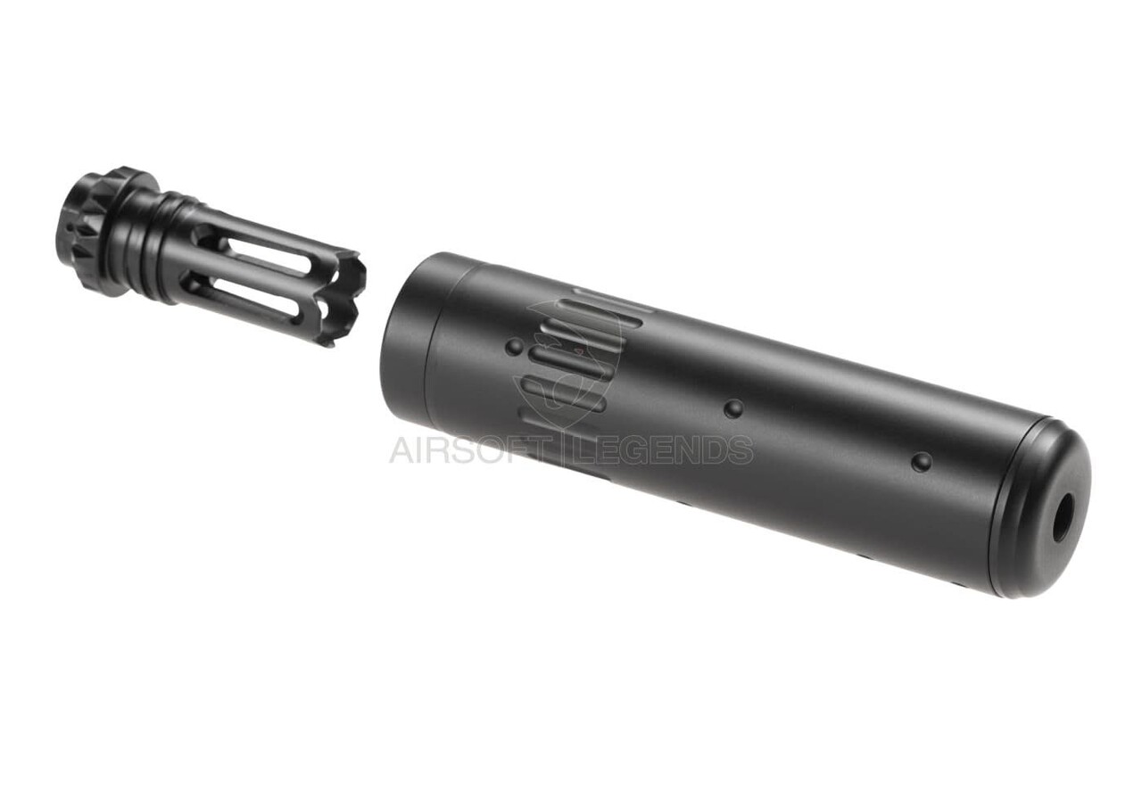 Pirate Arms AAC Silencer With Flash Hider 14mm CCW Black