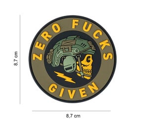 101Inc. Zero Fucks Given 3D Rubber Patch
