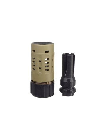 5KU Pyro Enhanced Muzzle Brake 14mm CCW Tan