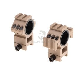 Aim-O Tri-Side Rail 25.4mm / 30mm Mount Rings Desert