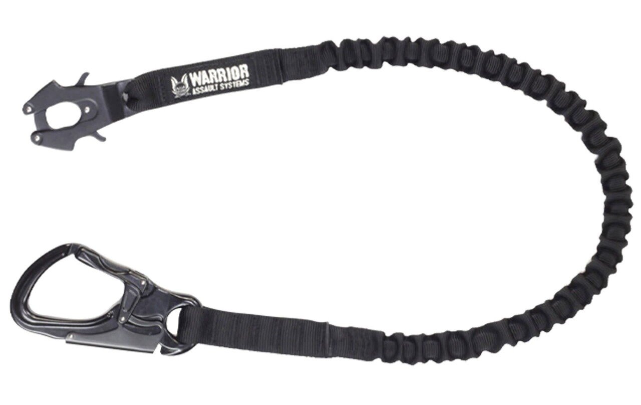 Warrior Assault Systems Personal Retention Lanyard FROG Clip + TANGO Carabiner Black