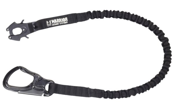 Warrior Assault Systems Personal Retention Lanyard FROG Clip + TANGO Carabiner Black