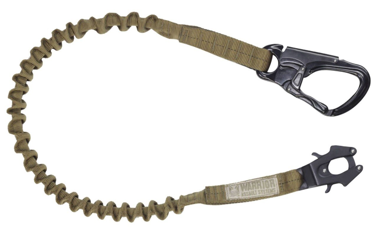 Warrior Assault Systems Personal Retention Lanyard FROG Clip + TANGO Carabiner Coyote