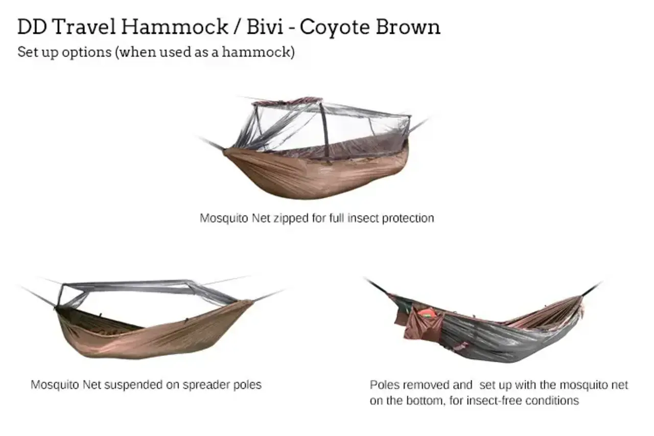 DD Hammock Travel Bivi Hammock Coyote DD Hammock Travel Bivi Hammock Coyote