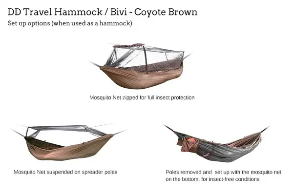 DD Hammock Travel Bivi Hammock Coyote DD Hammock Travel Bivi Hammock Coyote