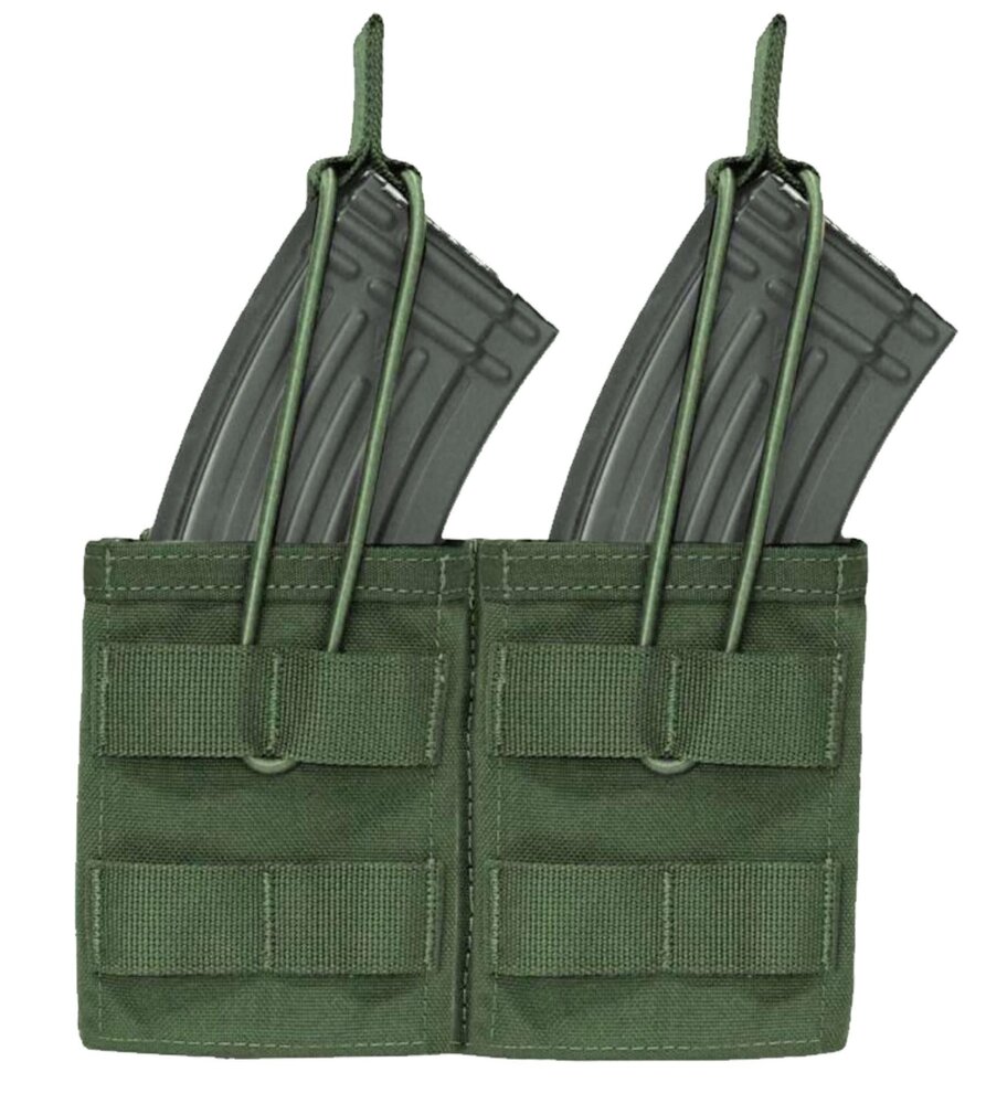 Warrior Assault Systems Double Open Mag Pouch AK47/74 OD Green