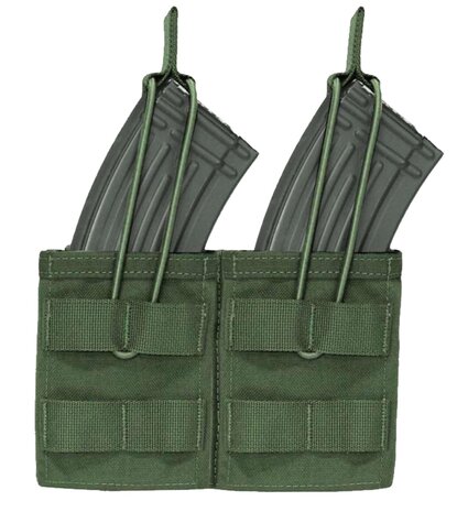 Warrior Assault Systems Double Open Mag Pouch AK47/74 OD Green