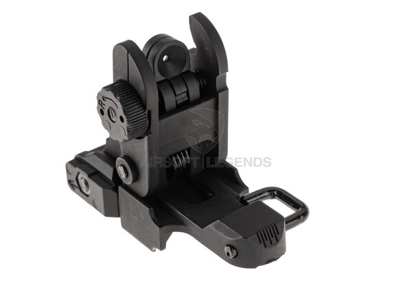 Pirate Arms M4SS Polymer Foldable Rear Sight Black