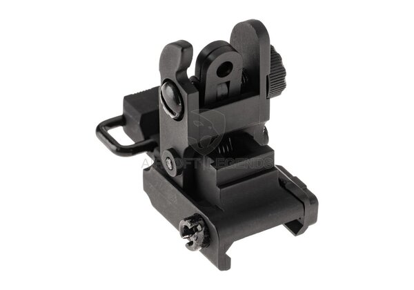 Pirate Arms M4SS Polymer Foldable Rear Sight Black