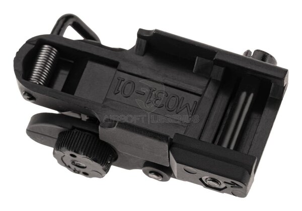 Pirate Arms M4SS Polymer Foldable Rear Sight Black