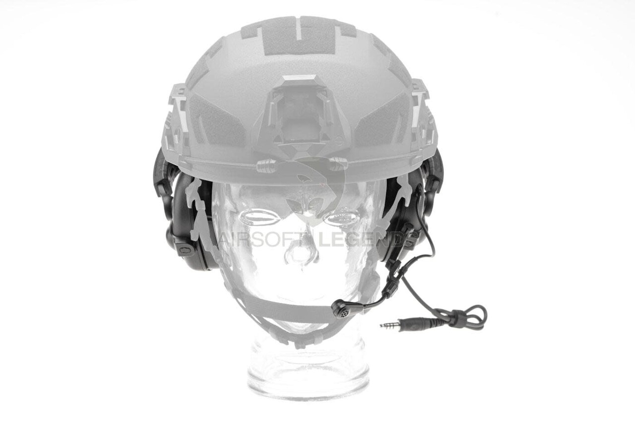 Earmor M32X Plus Hearing Protection Set for ARC Helmet Rails  Black