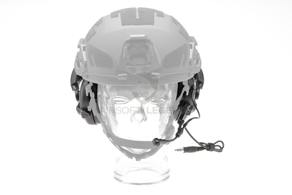 Earmor M32X Plus Hearing Protection Set for ARC Helmet Rails  Black