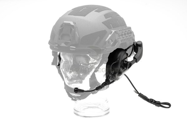 Earmor M32X Plus Hearing Protection Set for ARC Helmet Rails  Black
