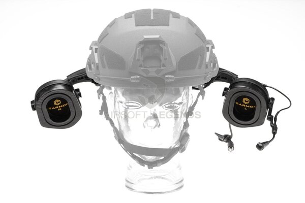 Earmor M32X Plus Hearing Protection Set for ARC Helmet Rails  Black
