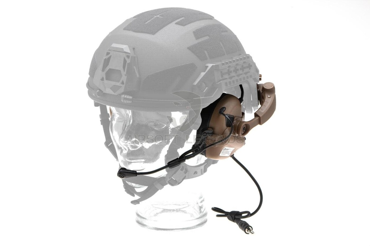 Earmor M32X Plus Hearing Protection Set for ARC Helmet Rails  Coyote