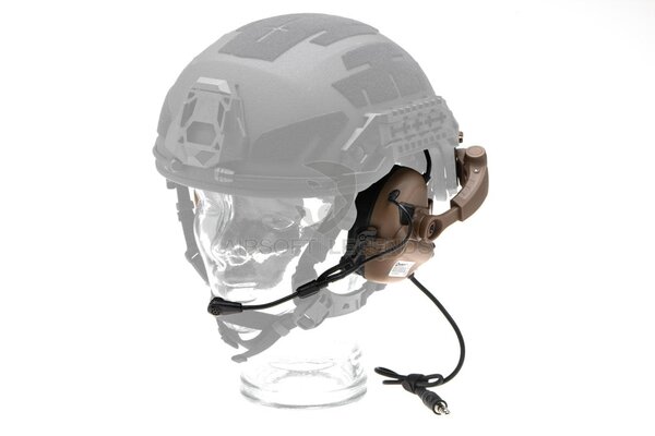 Earmor M32X Plus Hearing Protection Set for ARC Helmet Rails  Coyote
