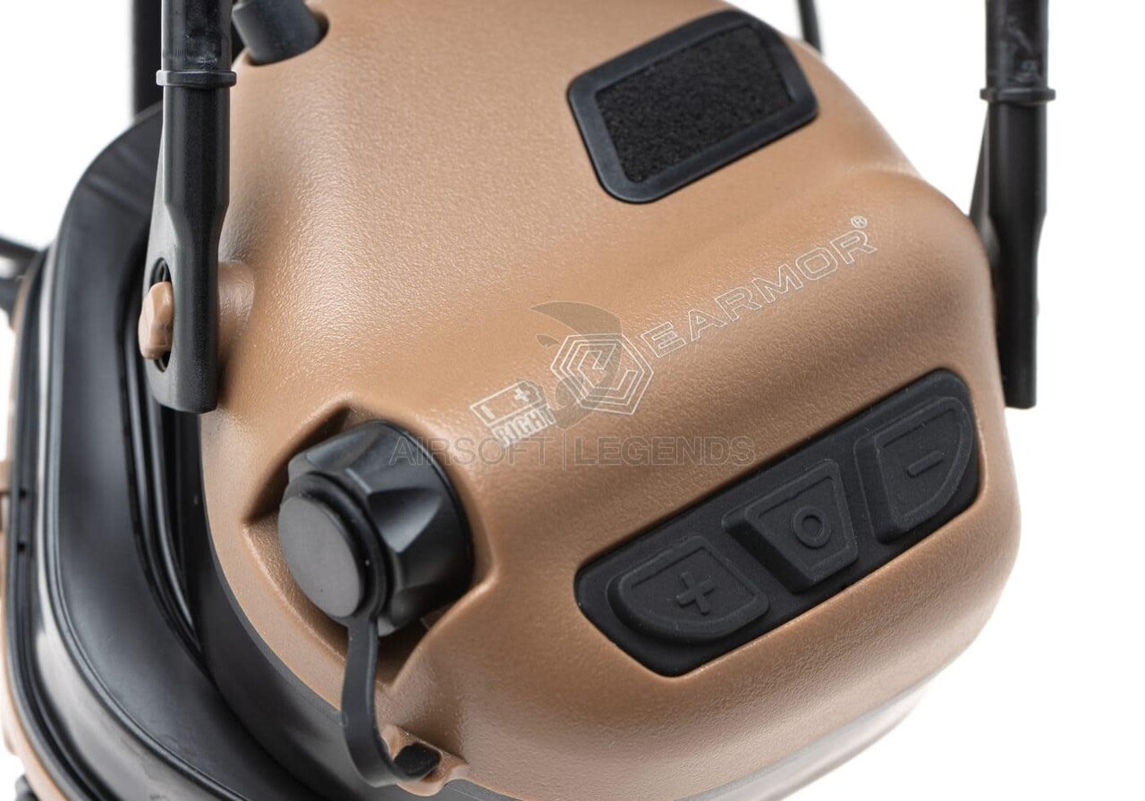 Earmor M32X Plus Hearing Protection Set for ARC Helmet Rails  Coyote