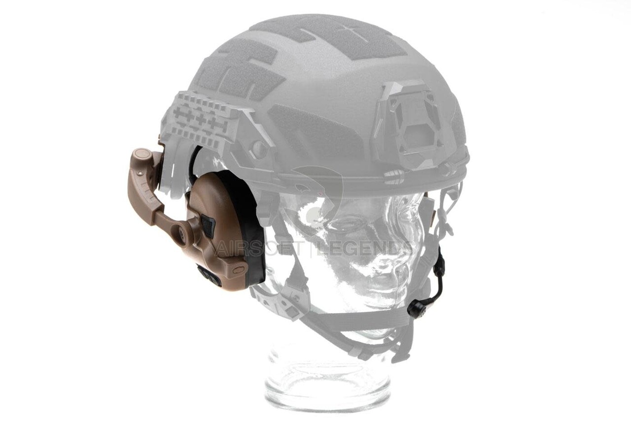 Earmor M32X Plus Hearing Protection Set for ARC Helmet Rails  Coyote