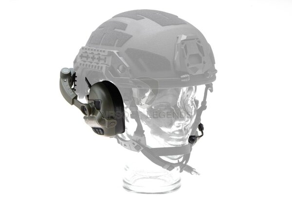Earmor M32X Plus Hearing Protection Set for ARC Helmet Rails  Foliage Green