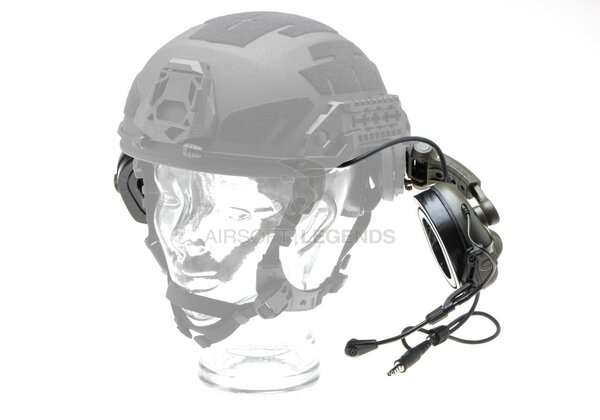 Earmor M32X Plus Hearing Protection Set for ARC Helmet Rails  Foliage Green