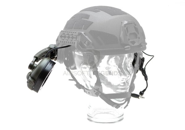 Earmor M32X Plus Hearing Protection Set for ARC Helmet Rails  Foliage Green