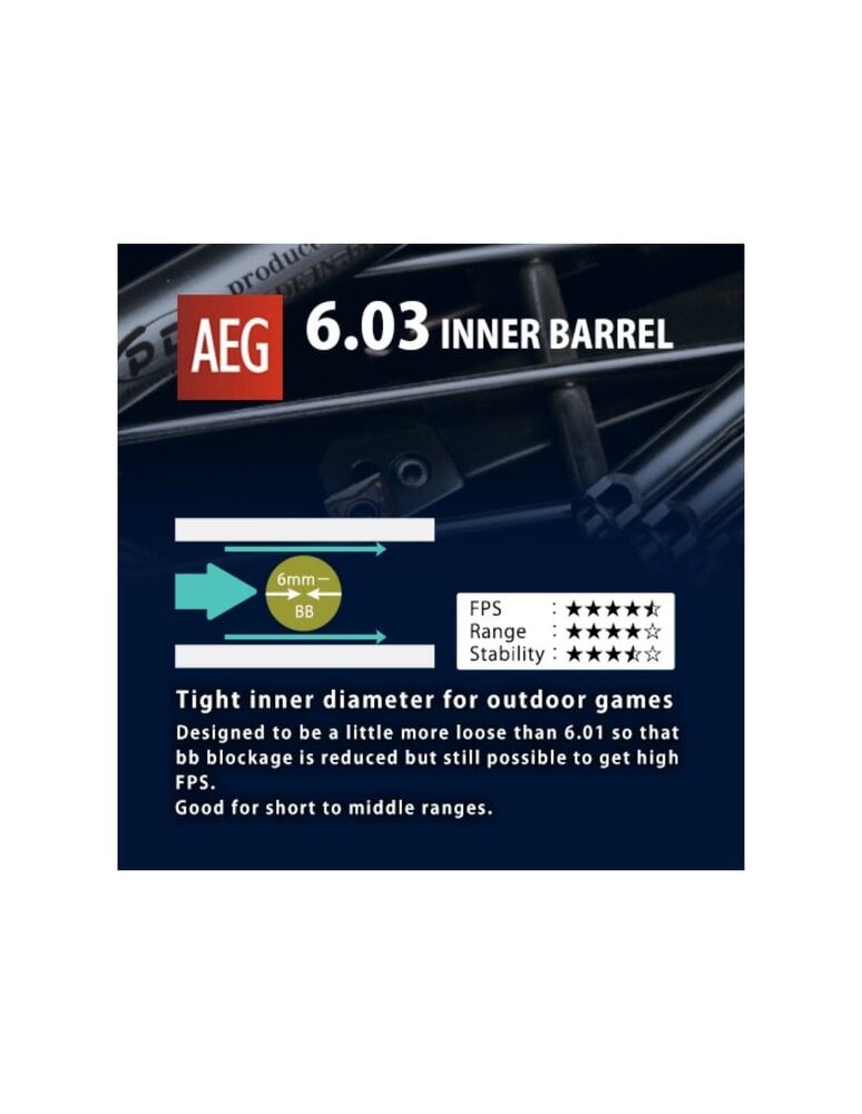 PDI 6.03 Precision Inner Barrel for AEG 375mm