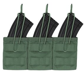 Warrior Assault Systems Triple Open Mag Pouch AK47/74 OD Green