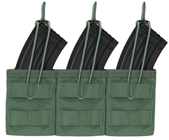 Warrior Assault Systems Triple Open Mag Pouch AK47/74 OD Green