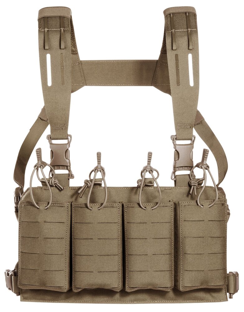 Tasmanian Tiger  Modular Chest Rig 4xM4 (Harness met SAPI optie) Coyote